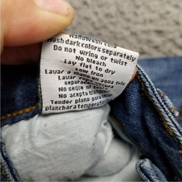 Judy Blue Jeans Womens 25 Medium Wash Stretch Low Rise Fringe Hem Cropped Fit - Picture 10 of 15